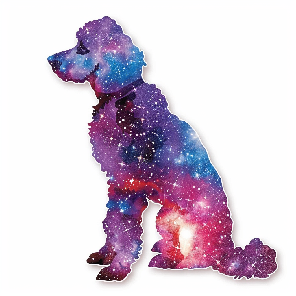 Poodle Dog galaxy Vinyl Decal Sticker for Car, Laptop, Tumbler and more # F012398