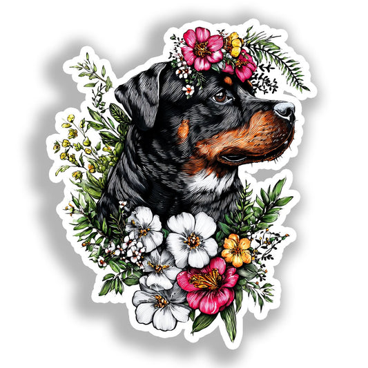 Rottweiler Dog Vinyl Decal Sticker for Car, Laptop, Tumbler and more # A018152-4" x 4"