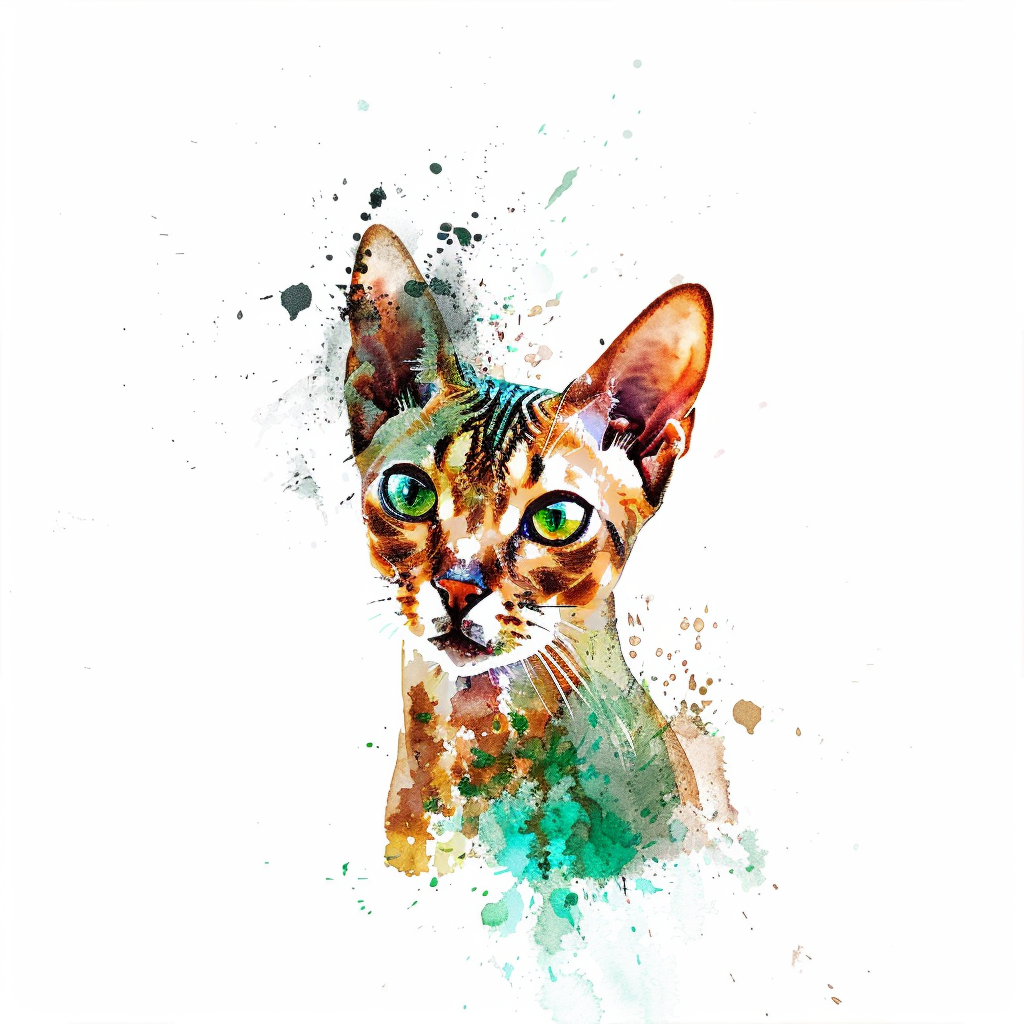 Abyssinian Cat astronaut majestic Expressive surreal Vinyl Decal Sticker for Car, Laptop, Tumbler and more # F021074-4" x 4"