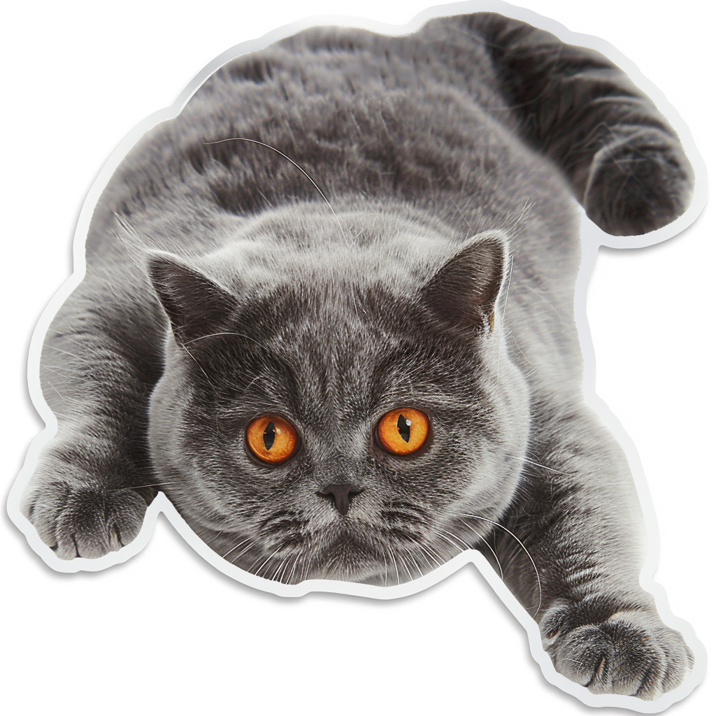 British Shorthair cat Vinyl Decal Sticker for Car, Laptop, Tumbler and more # F07551