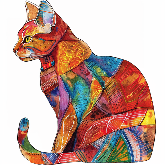 Abyssinian Cat astronaut majestic Expressive surreal Vinyl Decal Sticker for Car, Laptop, Tumbler and more # F021087-4" x 4"