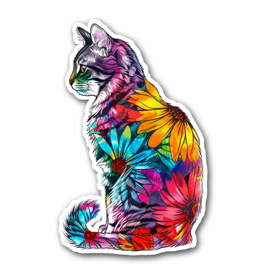 American Shorthair Cat majestic Expressive surreal Vinyl Decal Sticker for Car, Laptop, Tumbler and more # F018645