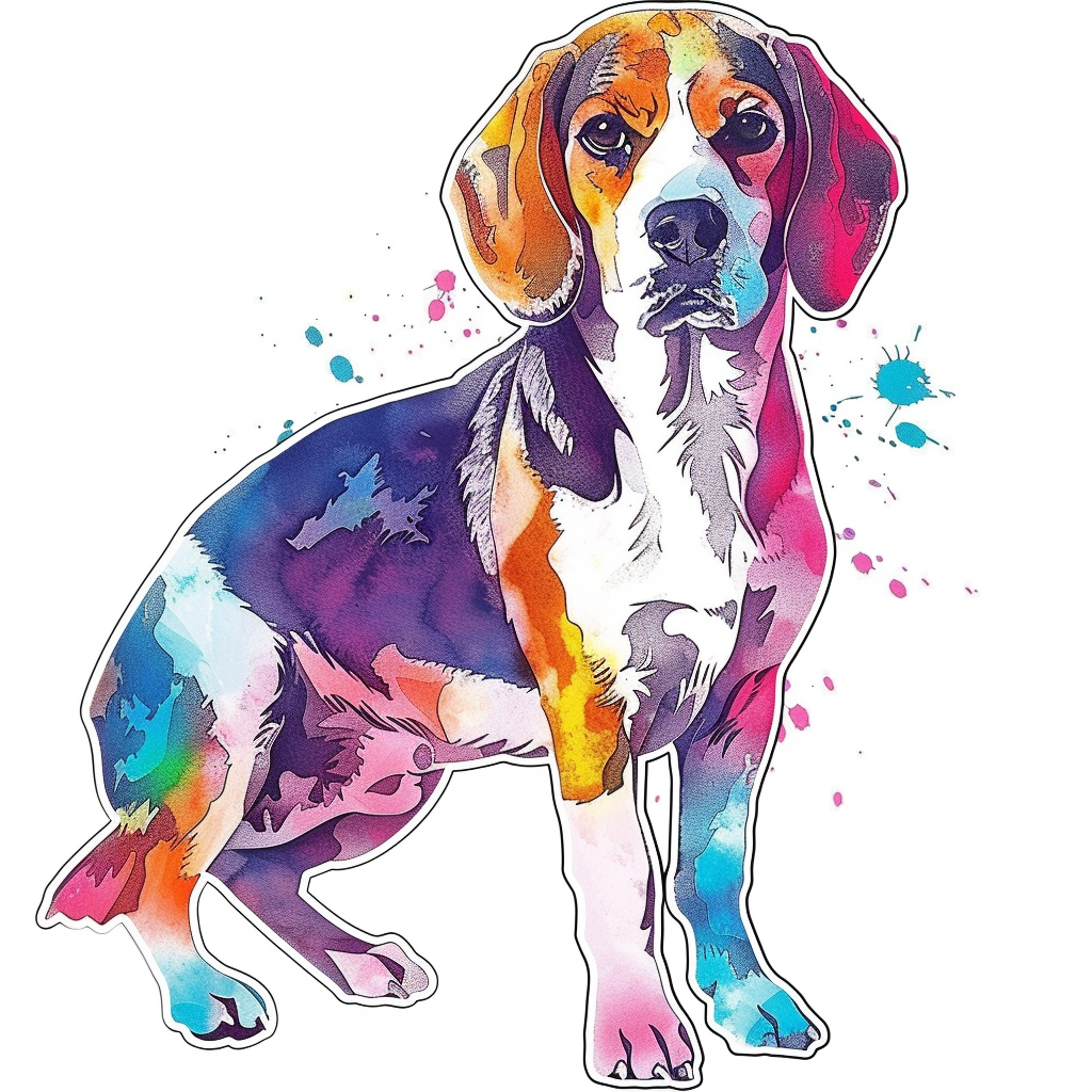 Beagle dog Vinyl Decal Sticker for Car, Laptop, Tumbler and more # F012103