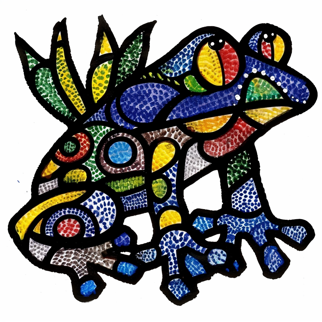 Sticker of a Frog cute and adorable Expressive surreal Vinyl Decal Sticker for Car, Laptop, Tumbler and more # F015873