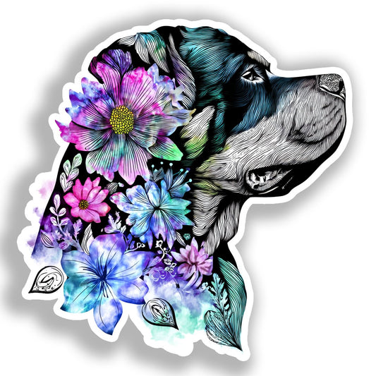 Rottweiler Dog Vinyl Decal Sticker for Car, Laptop, Tumbler and more # A018084-4" x 4"