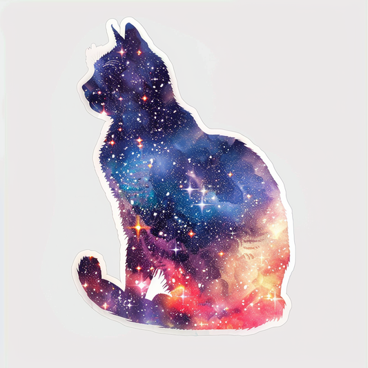 American Shorthair Cat majestic Expressive surreal Vinyl Decal Sticker for Car, Laptop, Tumbler and more # F018886