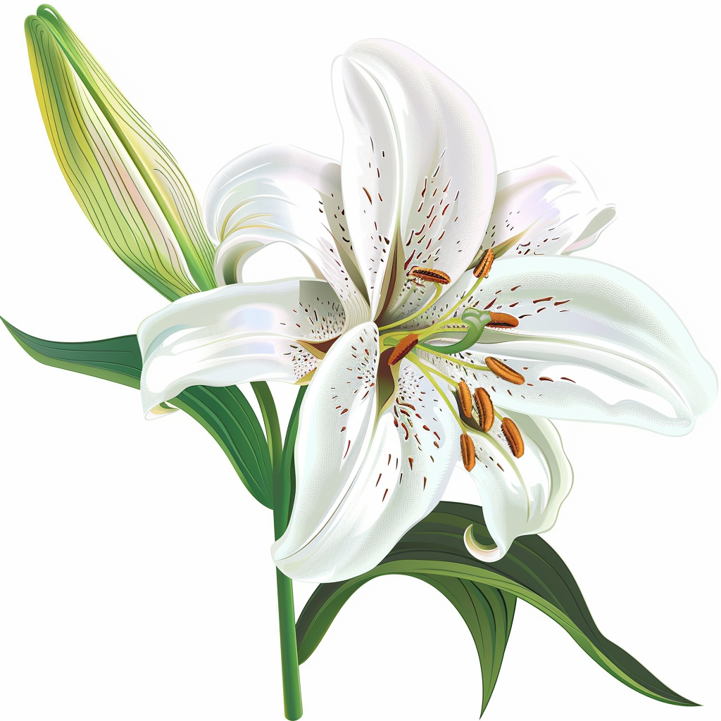 Lily flower majestic Expressive surreal Vinyl Decal Sticker for Car, Laptop, Tumbler and more # F023230