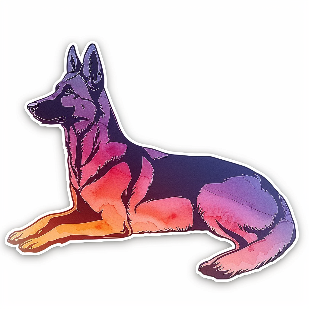 German Shepherd Dog Vinyl Decal Sticker for Car, Laptop, Tumbler and more # F011693