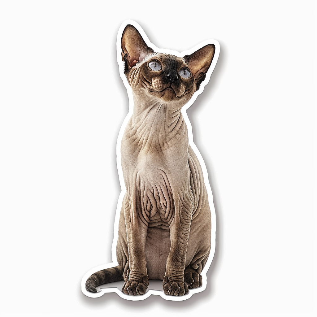 Devon Rex Cat Vinyl Decal Sticker for Car, Laptop, Tumbler and more # F09816