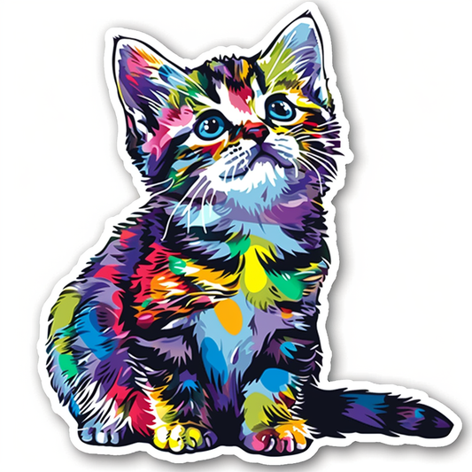 American Shorthair Cat majestic Expressive surreal Vinyl Decal Sticker for Car, Laptop, Tumbler and more # F018631