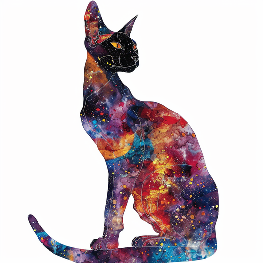 Abyssinian Cat astronaut majestic Expressive surreal Vinyl Decal Sticker for Car, Laptop, Tumbler and more # F021160-4" x 4"