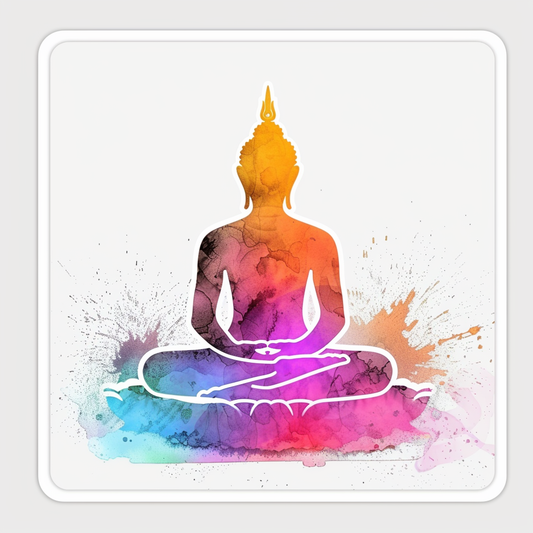 Sticker of a Buddha majestic Expressive surreal Vinyl Decal Sticker for Car, Laptop, Tumbler and more # F016909