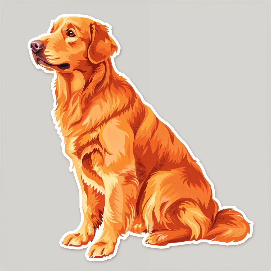 Golden Retriever Dog Vinyl Decal Sticker for Car, Laptop, Tumbler and more # F07285