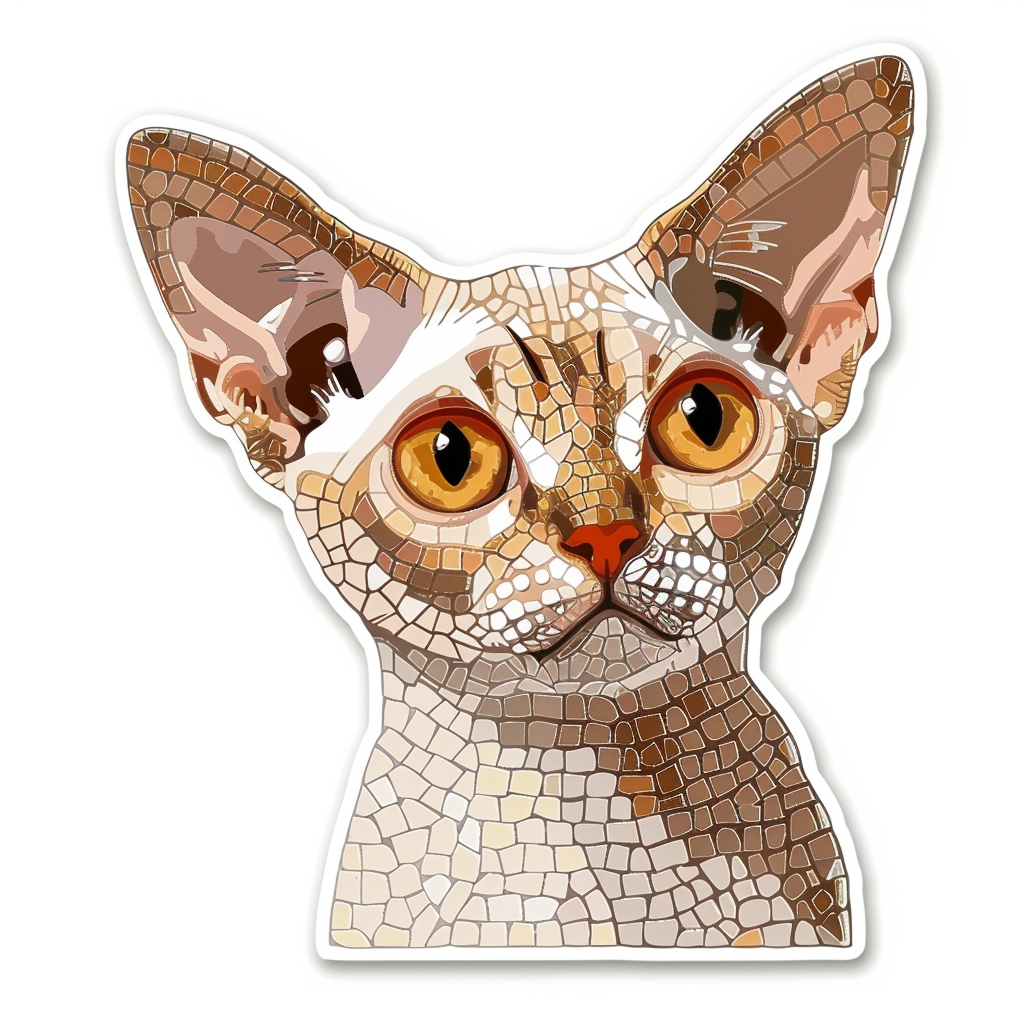 Devon Rex Cat Vinyl Decal Sticker for Car, Laptop, Tumbler and more # F09744