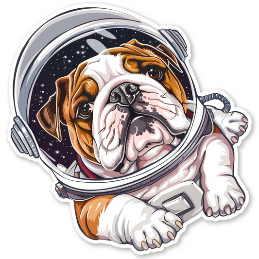 Bulldog Dog majestic Expressive surreal Vinyl Decal Sticker for Car, Laptop, Tumbler and more # F017683