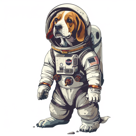 Beagle dog astronaut Vinyl Decal Sticker for Car, Laptop, Tumbler and more # F011957