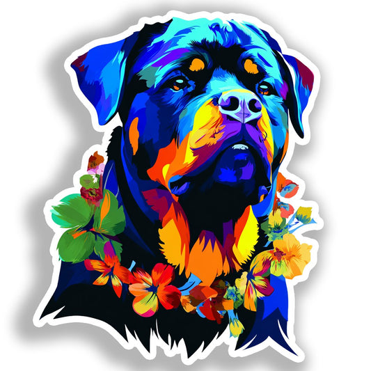 Rottweiler Dog Vinyl Decal Sticker for Car, Laptop, Tumbler and more # A019215-4" x 4"