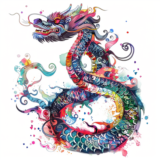 Dragon majestic Expressive surreal Vinyl Decal Sticker for Car, Laptop, Tumbler and more # F019096