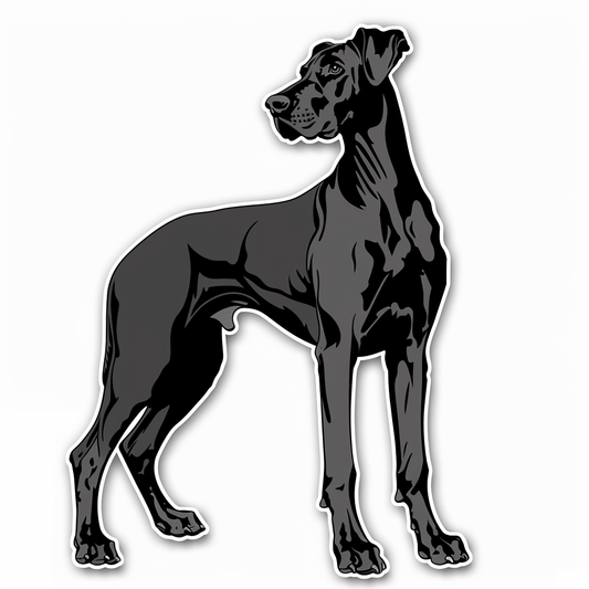 Great Dane Dog Expressive surreal Vinyl Decal Sticker for Car, Laptop, Tumbler and more # F022682