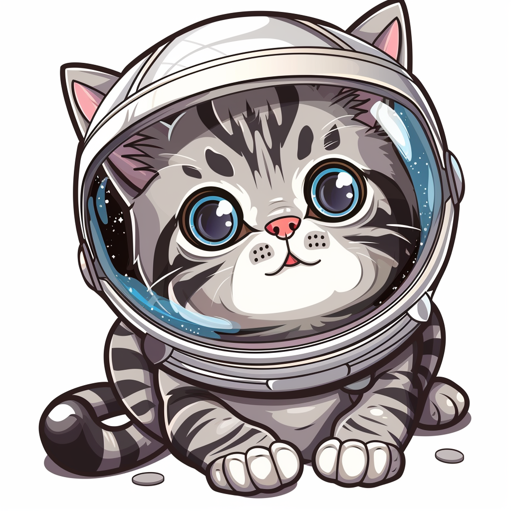 Cute and Adorable American Shorthair Expressive surreal Vinyl Decal Sticker for Car, Laptop, Tumbler and more # F018779