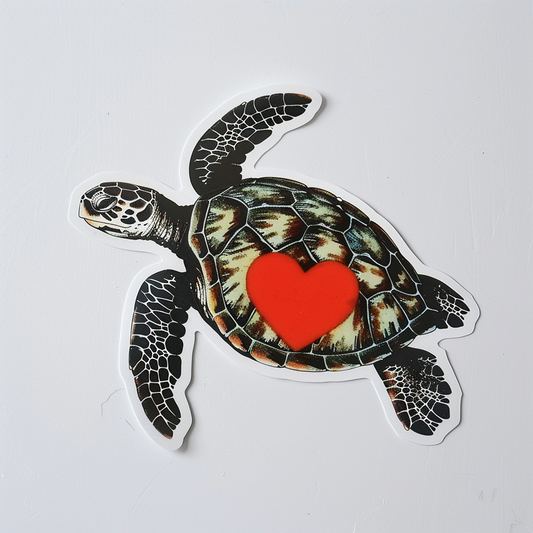 Sticker of a turtle majestic Expressive surreal Vinyl Decal Sticker for Car, Laptop, Tumbler and more # F022052