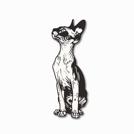 Sphynx Cat Vinyl Decal Sticker for Car, Laptop, Tumbler and more # F09998