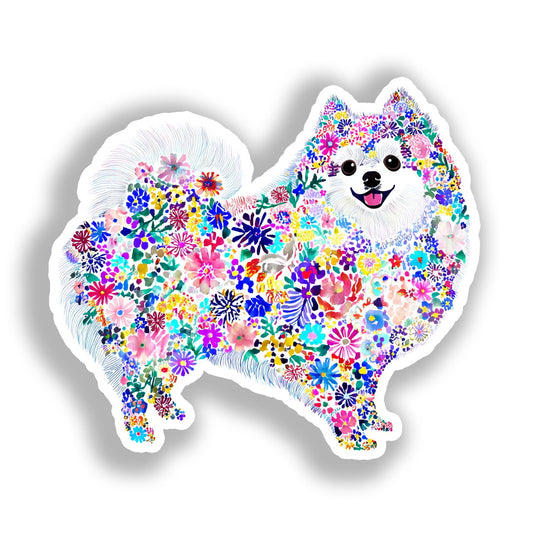 Pomeranian Dog Vinyl Decal Sticker for Car, Laptop, Tumbler and more # A017481-4" x 4"