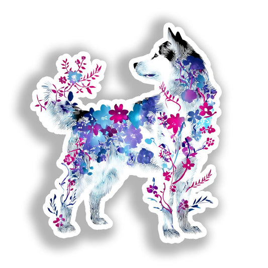 Siberian Husky Dog Vinyl Decal Sticker for Car, Laptop, Tumbler and more # A019169-4" x 4"