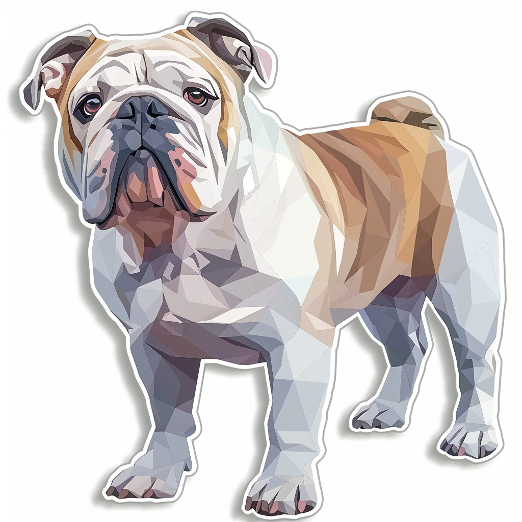 Bulldog Dog majestic Expressive surreal Vinyl Decal Sticker for Car, Laptop, Tumbler and more # F017343