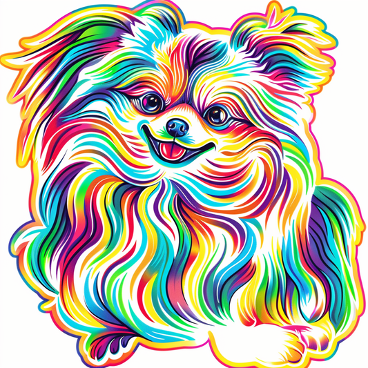 Sticker of a Pomeranian Dog majestic Expressive surreal Vinyl Decal Sticker for Car, Laptop, Tumbler and more # F013762