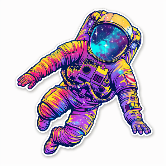 Sticker of a Astronaut majestic Expressive surreal Vinyl Decal Sticker for Car, Laptop, Tumbler and more # F016892