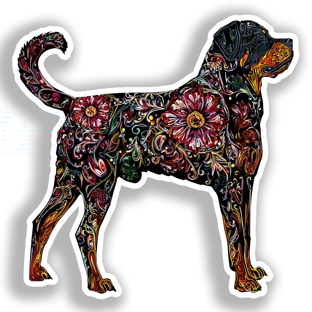 Rottweiler Dog Vinyl Decal Sticker for Car, Laptop, Tumbler and more # A018146-4" x 4"