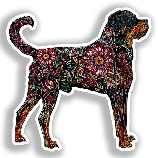 Rottweiler Dog Vinyl Decal Sticker for Car, Laptop, Tumbler and more # A018146-4" x 4"
