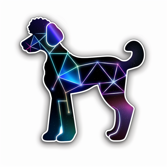 Poodle Dog cyber punk Vinyl Decal Sticker for Car, Laptop, Tumbler and more # F012612