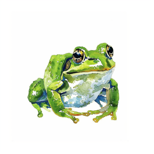 Sticker of a Frog majestic Expressive surreal Vinyl Decal Sticker for Car, Laptop, Tumbler and more # F016763