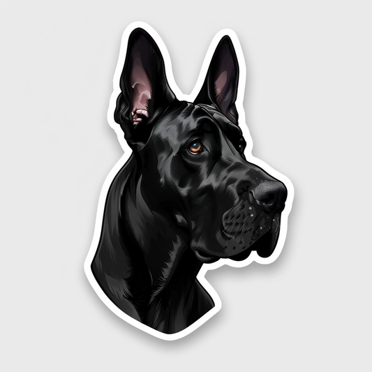 Great Dane Dog Expressive surreal Vinyl Decal Sticker for Car, Laptop, Tumbler and more # F022846