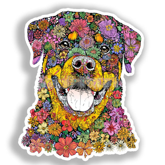 Rottweiler Dog Vinyl Decal Sticker for Car, Laptop, Tumbler and more # A018180-4" x 4"
