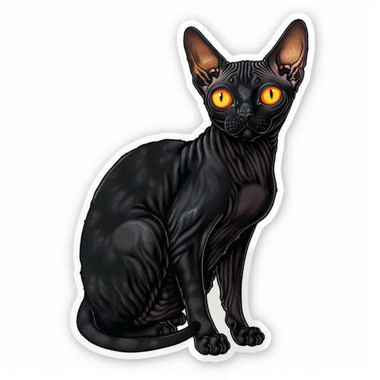 Devon Rex Cat Vinyl Decal Sticker for Car, Laptop, Tumbler and more # F09780