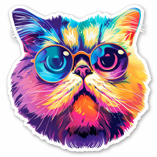 Cat Vinyl Decal Sticker for Car, Laptop, Tumbler and more # F016208-4" x 4"