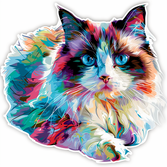 Ragdoll Cat Vinyl Decal Sticker for Car, Laptop, Tumbler and more # F07973
