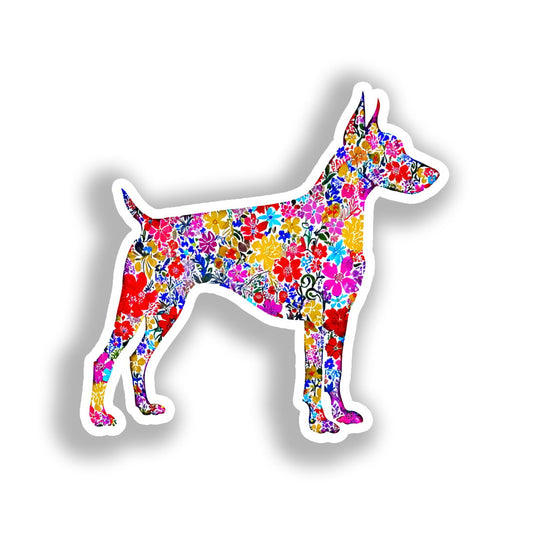 Doberman Pnscher Dog Vinyl Decal Sticker for Car, Laptop, Tumbler and more # A019672-4" x 4"
