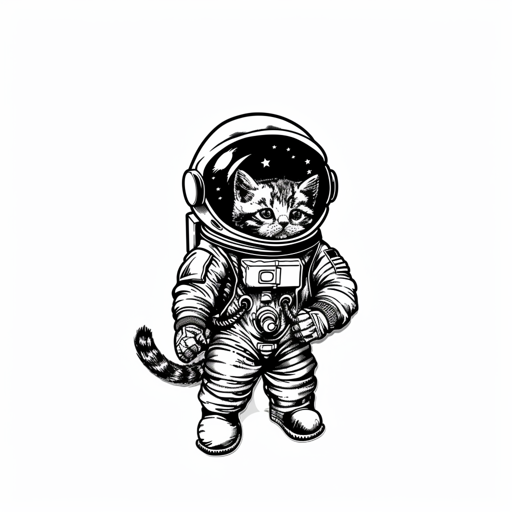 American Shorthair Cat majestic Expressive surreal Vinyl Decal Sticker for Car, Laptop, Tumbler and more # F018613