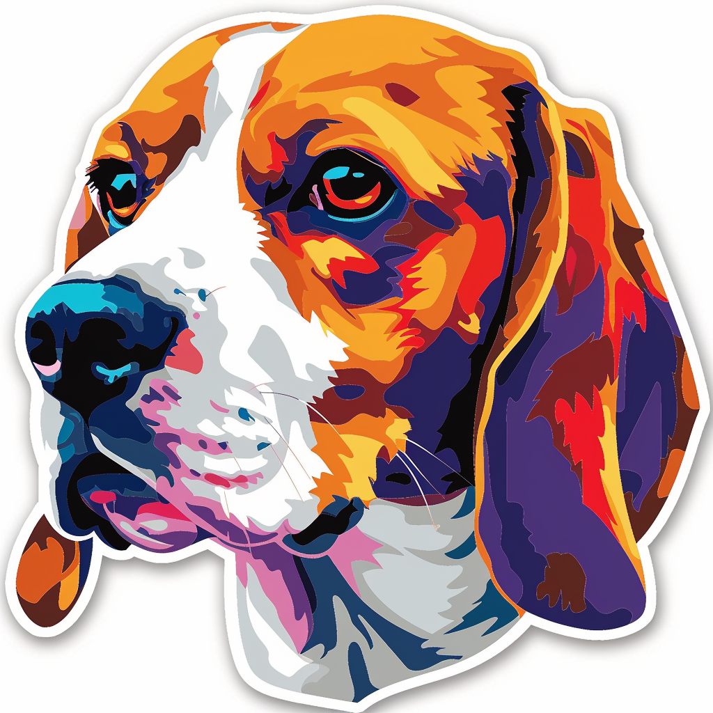 Beagle dog Vinyl Decal Sticker for Car, Laptop, Tumbler and more # F012147
