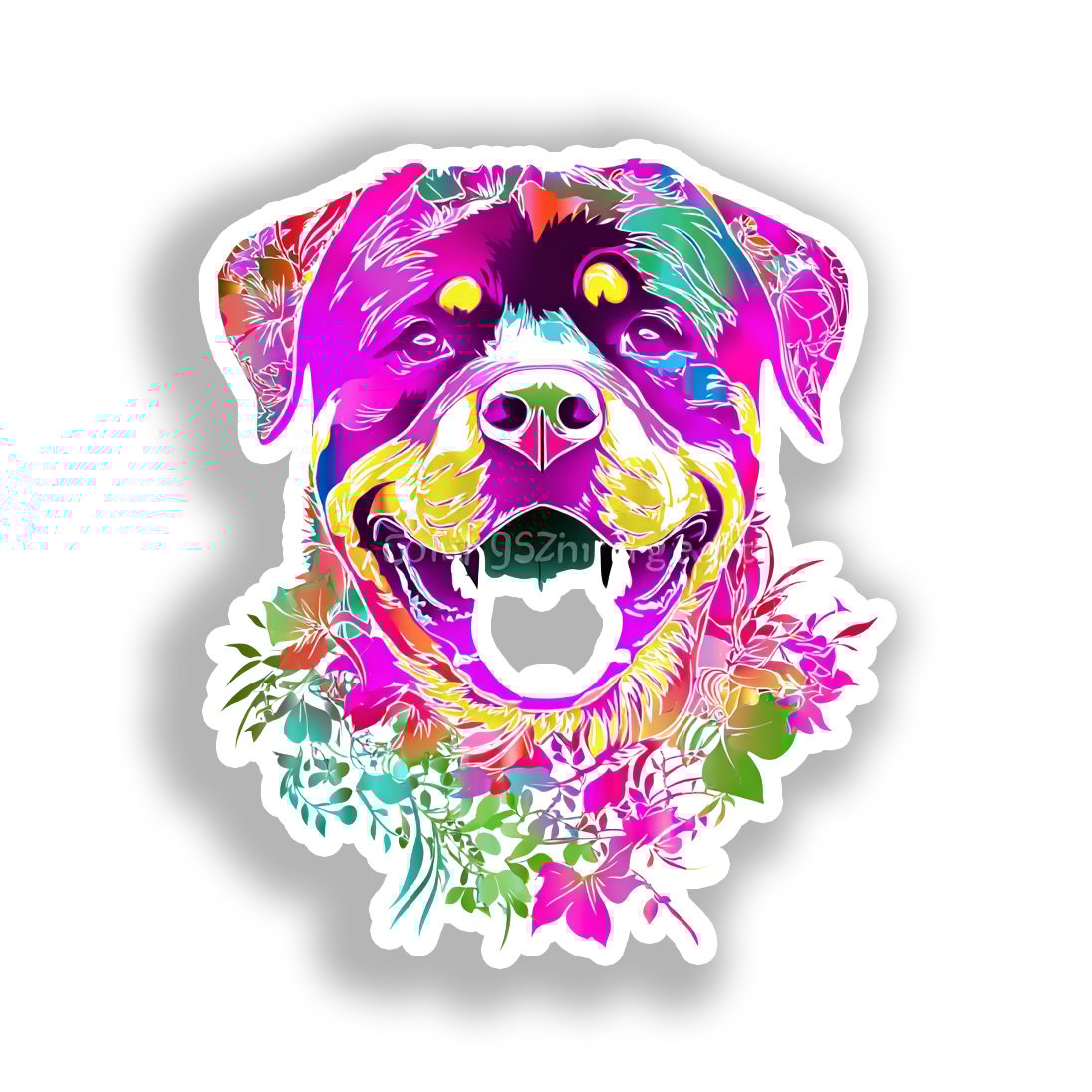 Rottweiler Dog Vinyl Decal Sticker for Car, Laptop, Tumbler and more # A018251-4" x 4"
