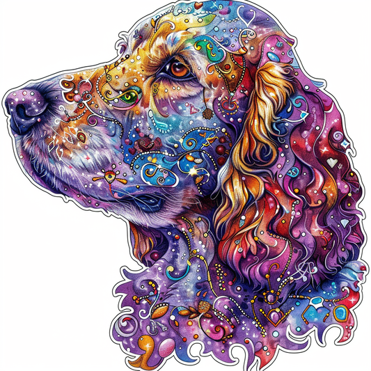 Cocker Spaniel Dog majestic Expressive surreal Vinyl Decal Sticker for Car, Laptop, Tumbler and more # F019926-4" x 4"
