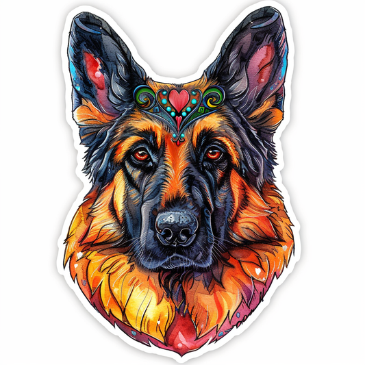 German Shepherd Dog Vinyl Decal Sticker for Car, Laptop, Tumbler and more # F011304