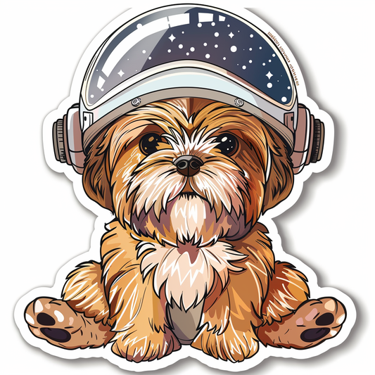 Adorable Shih Tzu Dog Expressive surreal Vinyl Decal Sticker for Car, Laptop, Tumbler and more # F018147