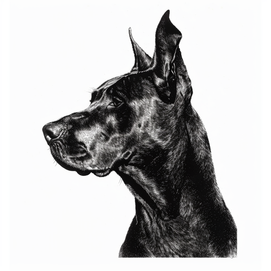 Adorable Great Dane Dog Expressive surreal Vinyl Decal Sticker for Car, Laptop, Tumbler and more # F017760