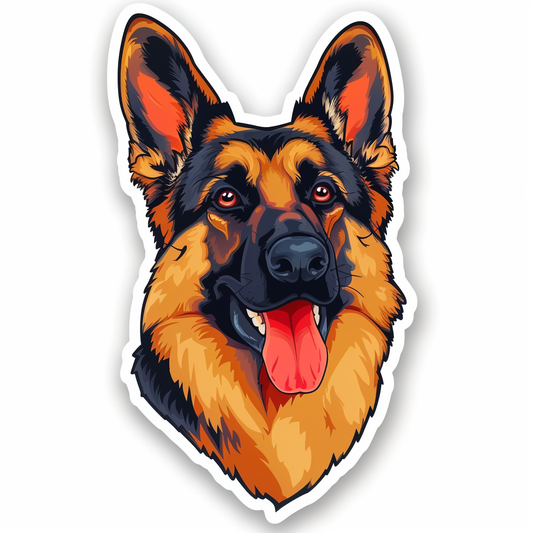 German Shepherd Dog Vinyl Decal Sticker for Car, Laptop, Tumbler and more # F011407