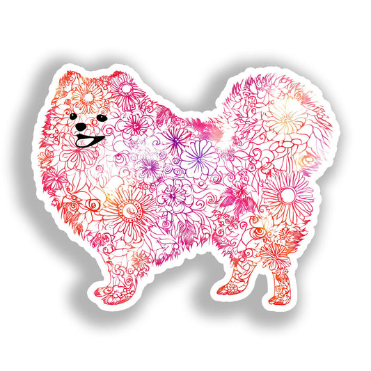 Pomeranian Dog Vinyl Decal Sticker for Car, Laptop, Tumbler and more # A017506-4" x 4"